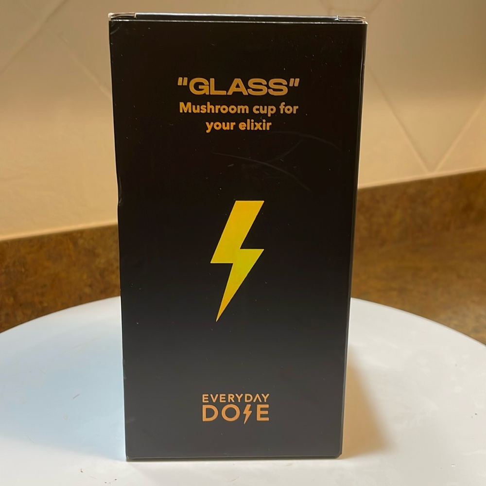 Everyday dose mushroom coffee glass